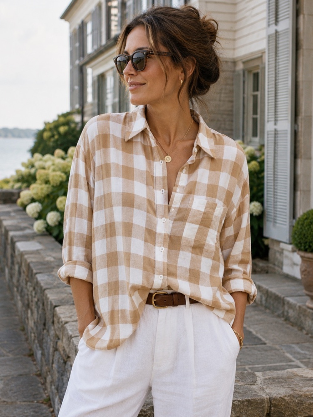Maeve by Anthropologie Buffalo Check Button Front Shirt | 100% Cotton Medium